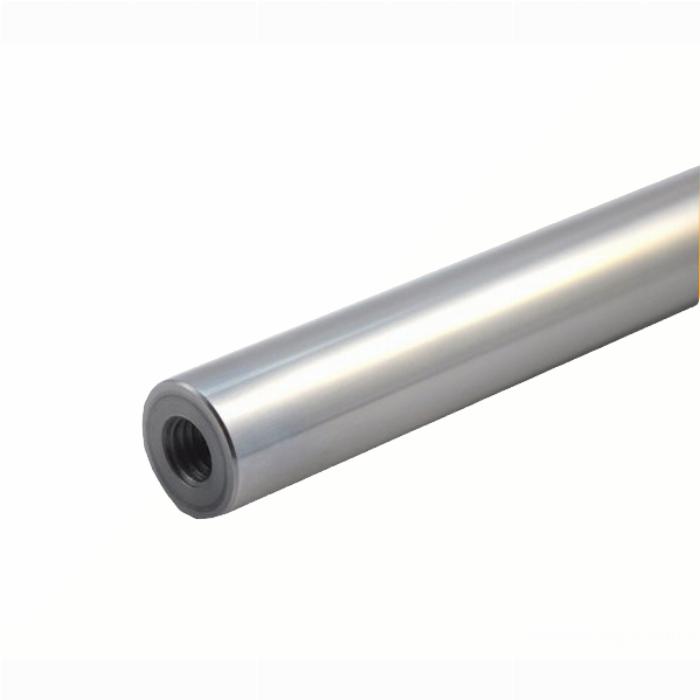 20mm diameter precision steel shaft with g6 tolerance and M10x25 core tapping on both sides.