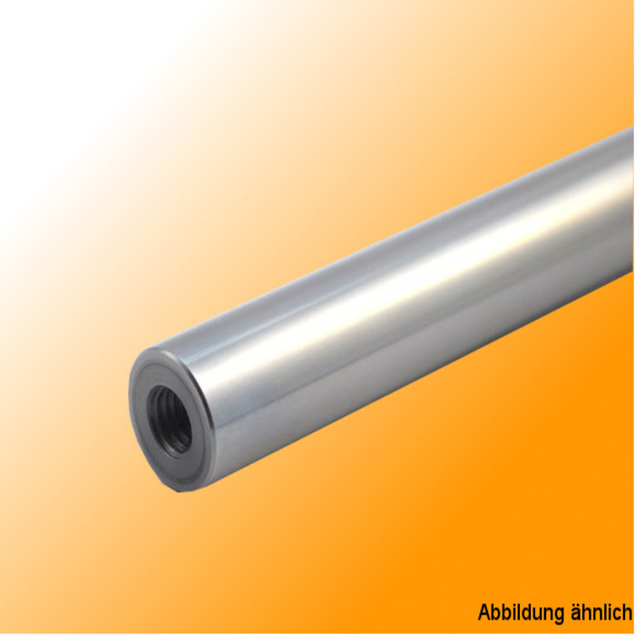 Arbre de précision en acier de diamètre 20mm avec tolérance h6 et taraudage du noyau en M10x25 des 2 côtés. 