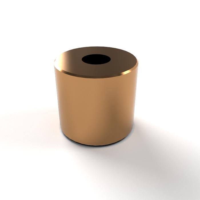 Ecrou à vis trapézoïdale 12x3 R Bronze rouge - cylindrique, long