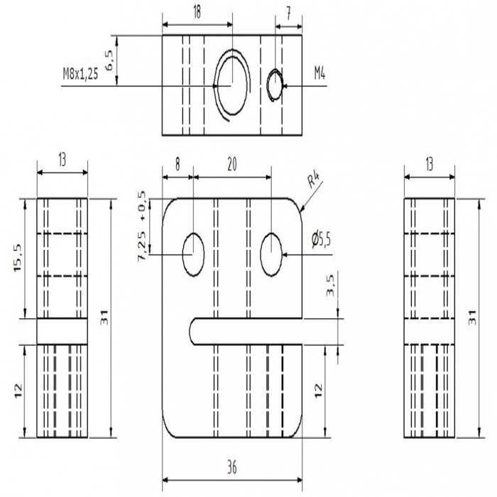 M8 Anti-backlash Delrin nut