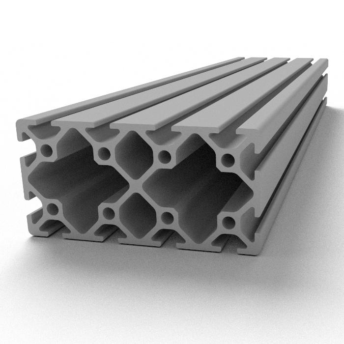 Profilé Aluminium Noir 40x160 Mm Type I - Rainure 8, Léger, Anodisé - Pour Châssis, Meubles, Constructions