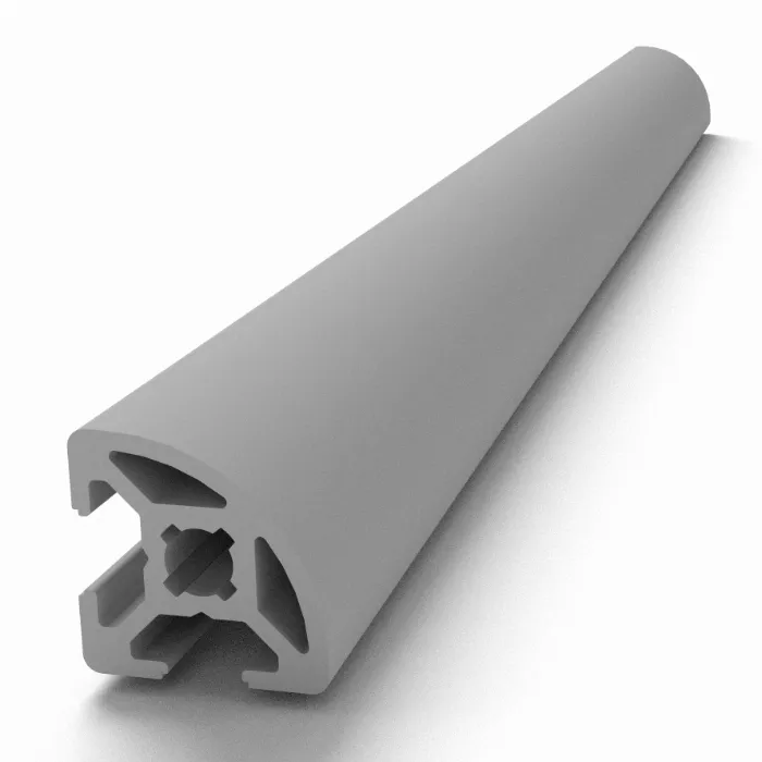 Profilé Aluminium 20x20 Mm Type B - 2 Rainures à 180°, Argent Anodisé, Longueur 1400 Mm