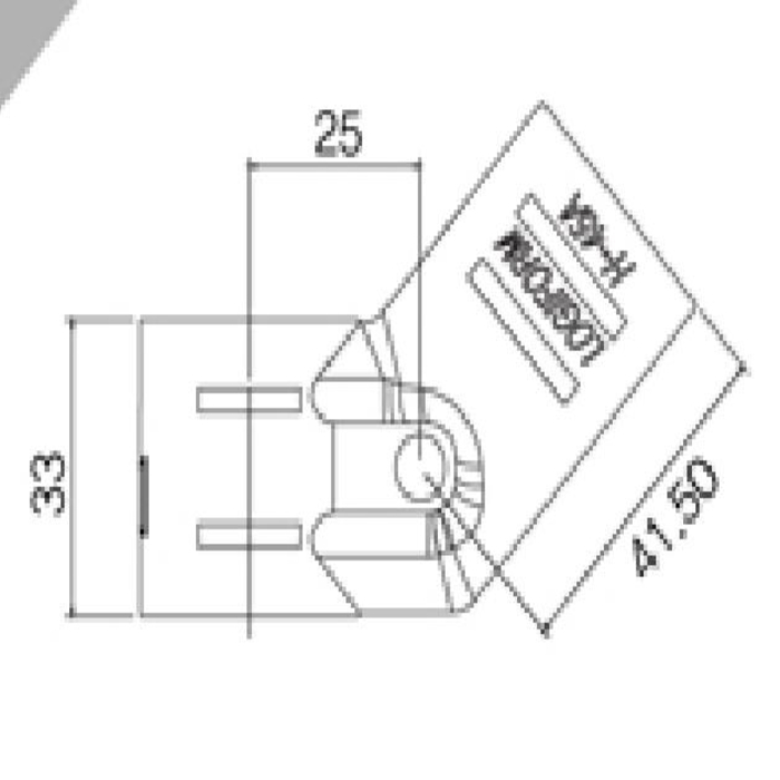 Connector HJ-45-SI for circular tube 28mm