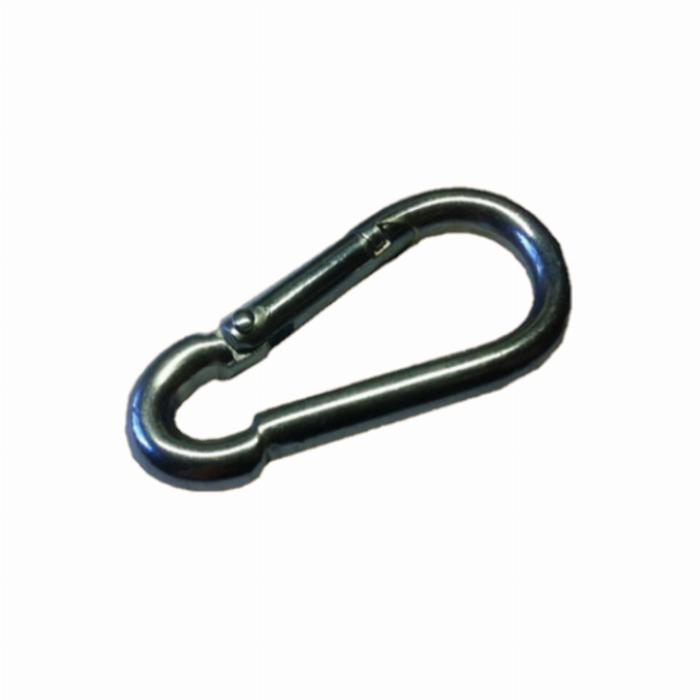Carabiner hook, steel, galvanized (Must not be used for lifting loads)