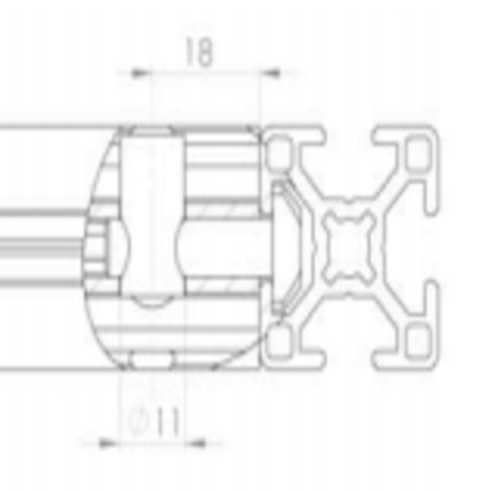 Raccord de profilés Rainure 8