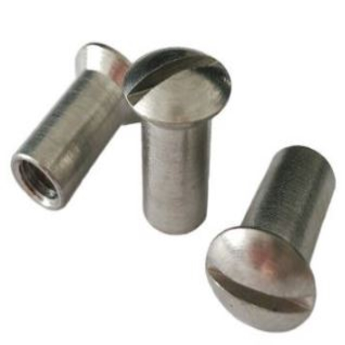 Ecrou à douille M6 x 16 mm, tête de vis avec entaille.
