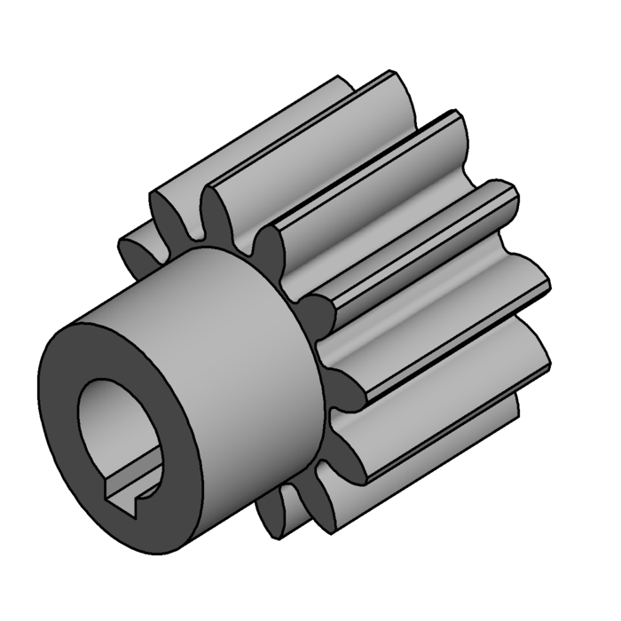 Roue dentée droite 30mm Module 3, 20 dents, ZDE60