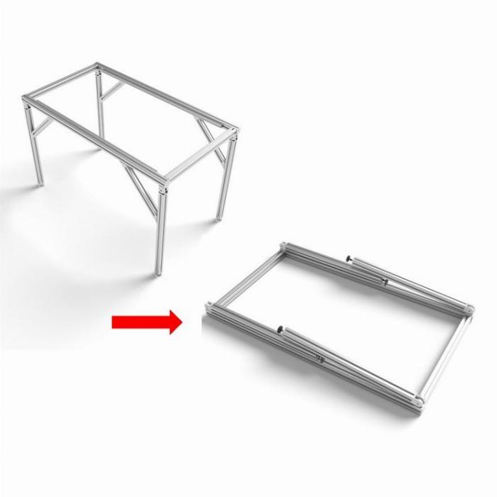 Foldable table configurator